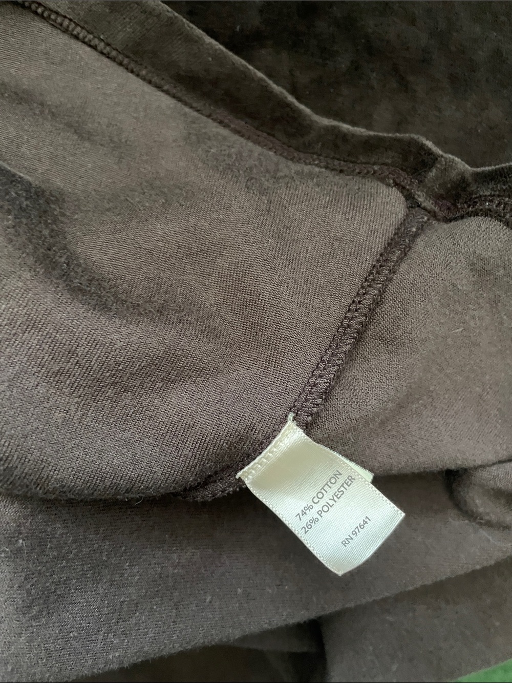J.Jill Pure Jill Velour Dipped Hem Dress Women’s 1X Mocha Brown Long Sleeve - Picture 5 of 6